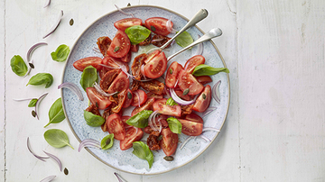 Plate of tomato salad